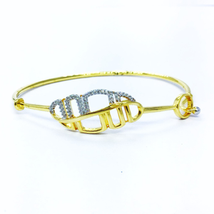 Designed fancy gold kada bracelet