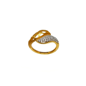 22K Gold Matte Finish Modern Ring MGA - LRG11