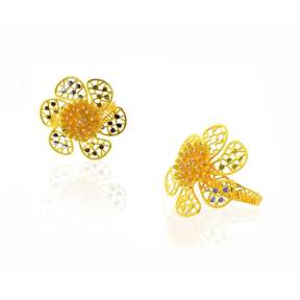 Begum collection Natural Flower With Gold Pal