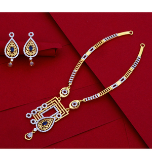 916 CZ Gold  Classic Hallmark Necklace Set LN