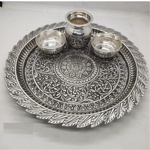 Leaf finishing aarta thale Set in pure silver