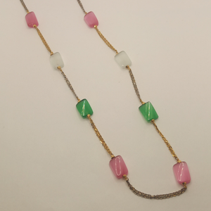 22K Gold Colorful Stone Mala