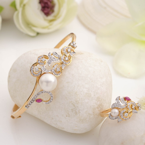 22kt peral bracelet with ring