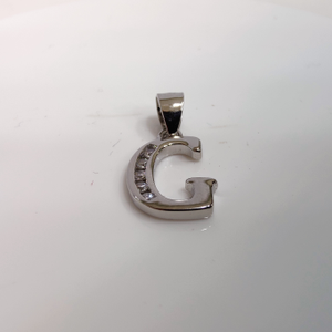 925 silver G alphabet pendant