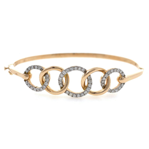 18kt / 750 rose gold fancy diamond bracelet 8