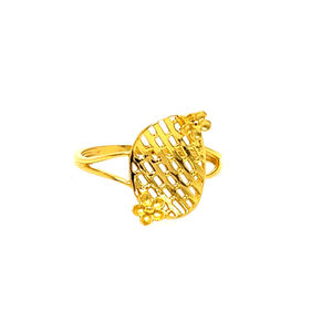 22k Gold Plain Glam Ring