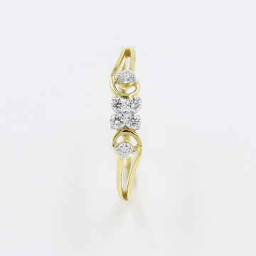 14kt Yellow Gold Delicate Light Weight Daimond Rin...