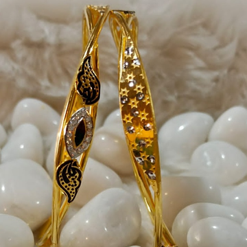22KT Gold Fancy Ethnic Copper Kadli Bangle SGB22 by 