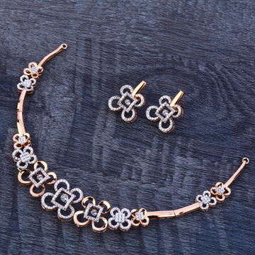 18Ct Rose Gold Designer Hallmark Ladies Necklace S...