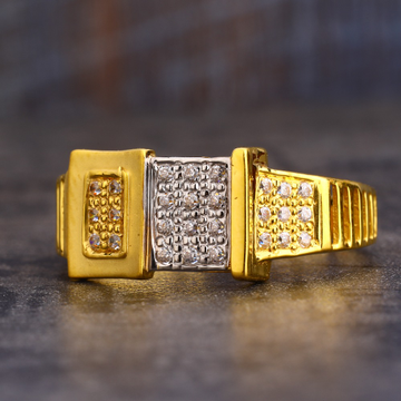 916 Gold CZ Exclusive Men's Ring MR604