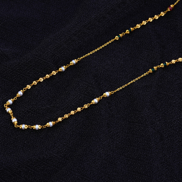 Ladies 916 Gold Cz Moti Mala-AC130