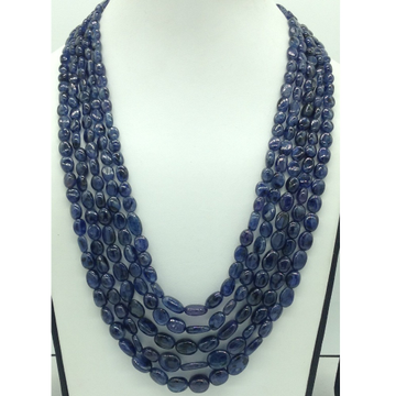 Natural blue sapphires oval aweja 5 layers necklace jsb0148