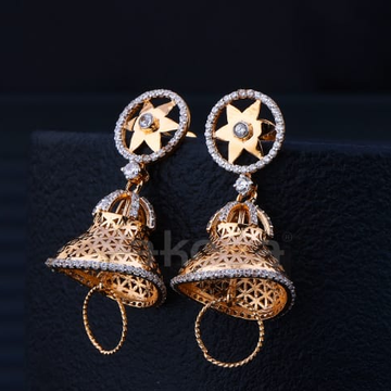 750 Rose Gold CZ Jummar Earring RE385