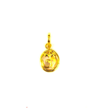 916HM CERTIFIED GOLD SOLITER OM PENDANT by Shreeji Silver Palace