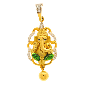 Lord ganesh stone studded pendant