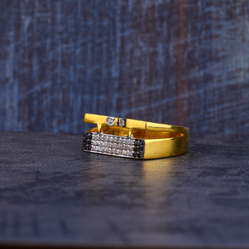 Cz Gold 916 Mens Ring-MR265