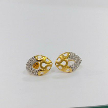 916 Gold Top earrings by S B ZAWERI