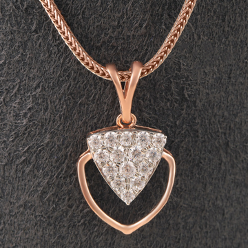 Audrey 14k Rose Gold Pendant Necklace in White Diamond, .15ct | Kendra Scott