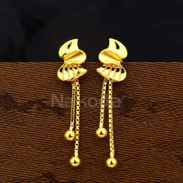 22KT Gold Ladies Fancy Plain Earring LPE329