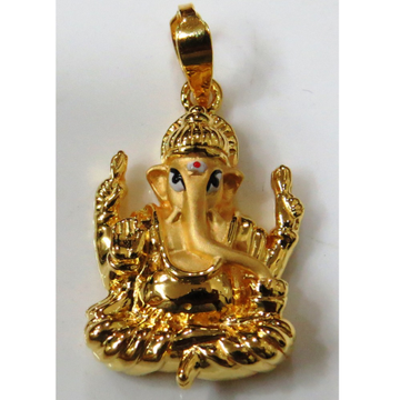 22kt gold plain casting lord ganesh design pendant... by 