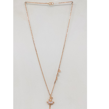 Designer rose gold chain with pendant by Rajasthan Jewellers Private Limited