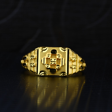 Men's Exclusive 22K Plain Casting Gold Ring- MPR45