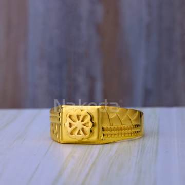 916 Gold Hallmark Delicate Mens Plain Ring MPR281