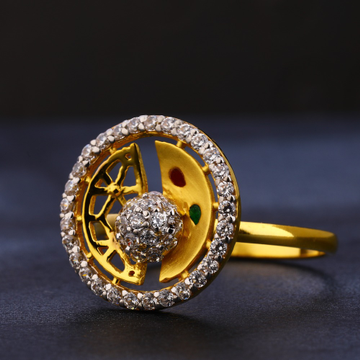 22KT Gold  CZ  Delicate Ladies  Ring LR405