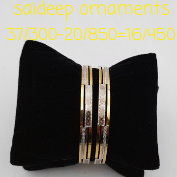 22 kt 916 kadli design bangles by Saideep Jewels
