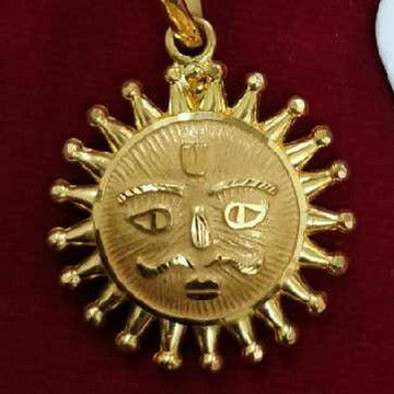 22KT Gold Surya Pendant