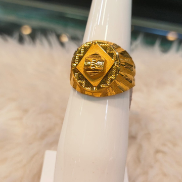 916 Gold Hallmark Designer Ring by Panna Jewellers