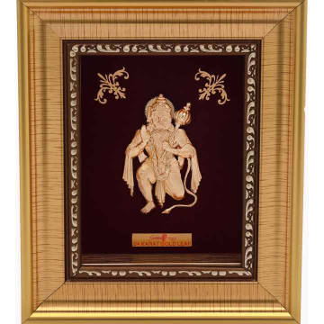 24k gold leaf hanumanji frame by 