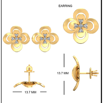22Kt Yellow Gold Ganika Earrings For Women