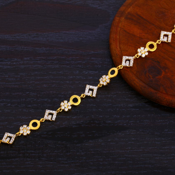 916 Gold Ladies CZ Delicate Bracelet LB374