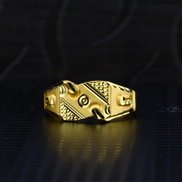 Men's Exclusive 22K Plain Casting Gold Ring- MPR32