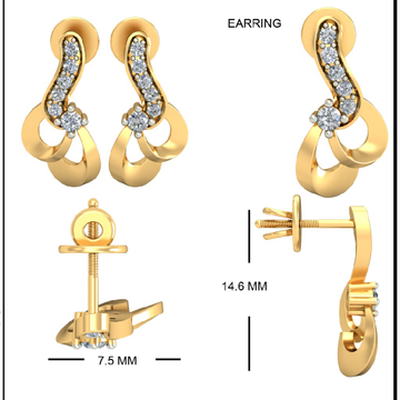 22KT Yellow Gold Hinaya Earrings For Women