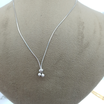 Silver pendant chain for daily wear by Ghunghru Jewellers