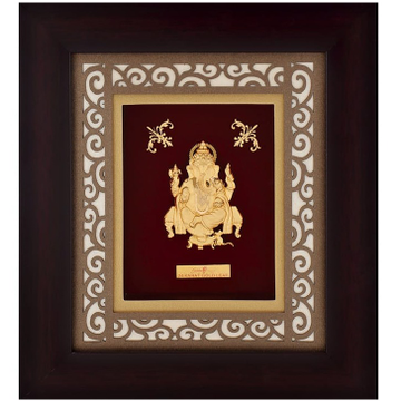 Ganpati bappa carving frame in 24k gold mga-age024...