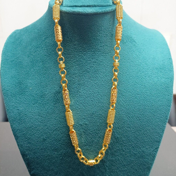916 Gold Fancy Hollow Chain by Suvidhi Ornaments