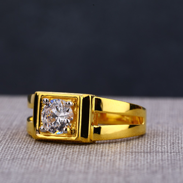 22CT  Gold Men's Gorgeous Single Stone Ring MSR127