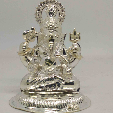 silver  shree ganeshji  murti for home temple pooj... by 