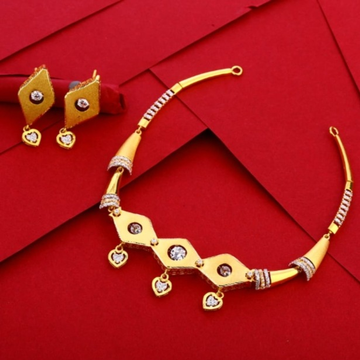 18 carat rose gold traditional ladies necklace set...