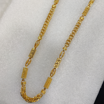 916 Gold Indo Hollow Mix Chain