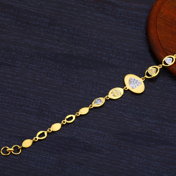 916 Gold Ladies Cz Bracelet-LB143