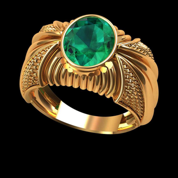 Tasteful 22K Gold 2.5CT Emerald Ring – Andaaz Jewelers