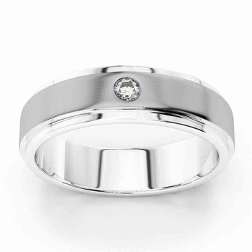 18KT White Gold Real Diamond Gents Ring by 