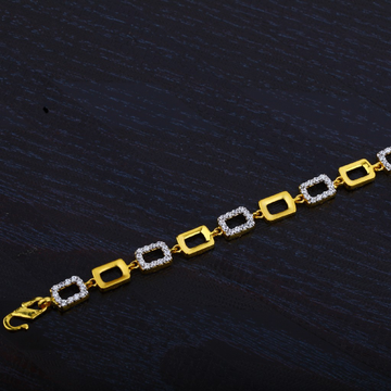 Ladies Designer Cz 916 Gold Bracelet-LB20