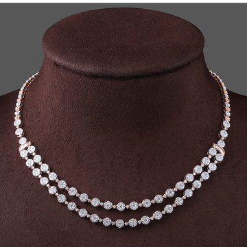 18KT Gold Modern Diamond Necklace by 