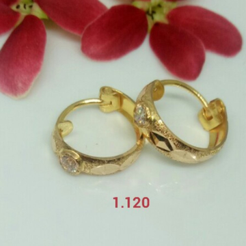 18K Gold Fine Design Earrings by 