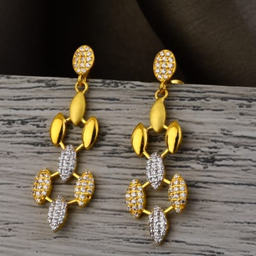 916 Gold CZ Hallmark Ladies Stylish Jummar Earring...
